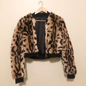 SOLD Bardot Leopard Short Coat XS